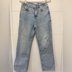 Zara Light Blue Straight Leg Women's Jeans